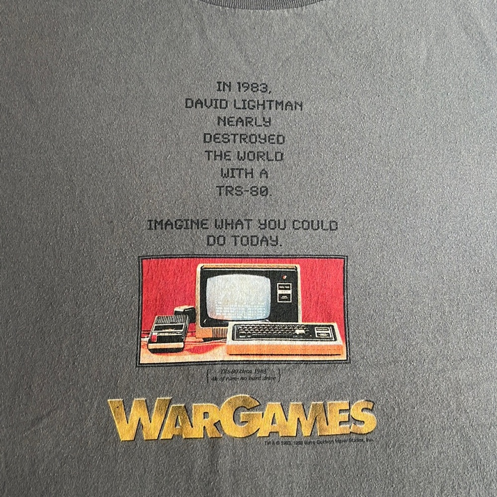 Vintage original War Games Tee in Grey Men’s Xl